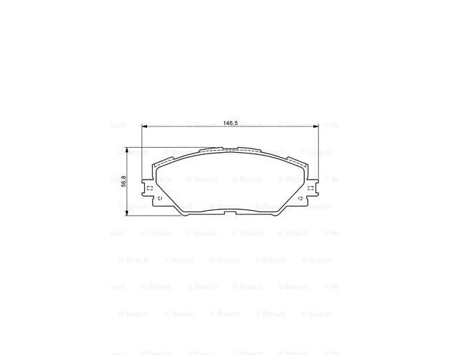 Má phanh trước TOYOTA Rav4 (2008-2012) chính hãng Bosch (0986494174)