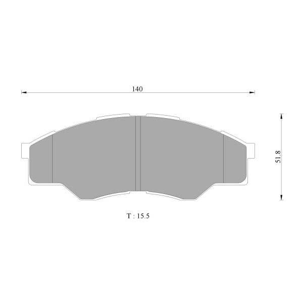 Má phanh trước Toyota Hilux Vigo 2.5, 2.0 (2004-2008); Innova (2006-2016) (DB1741) chính hãng Bosch (0986AB1934)