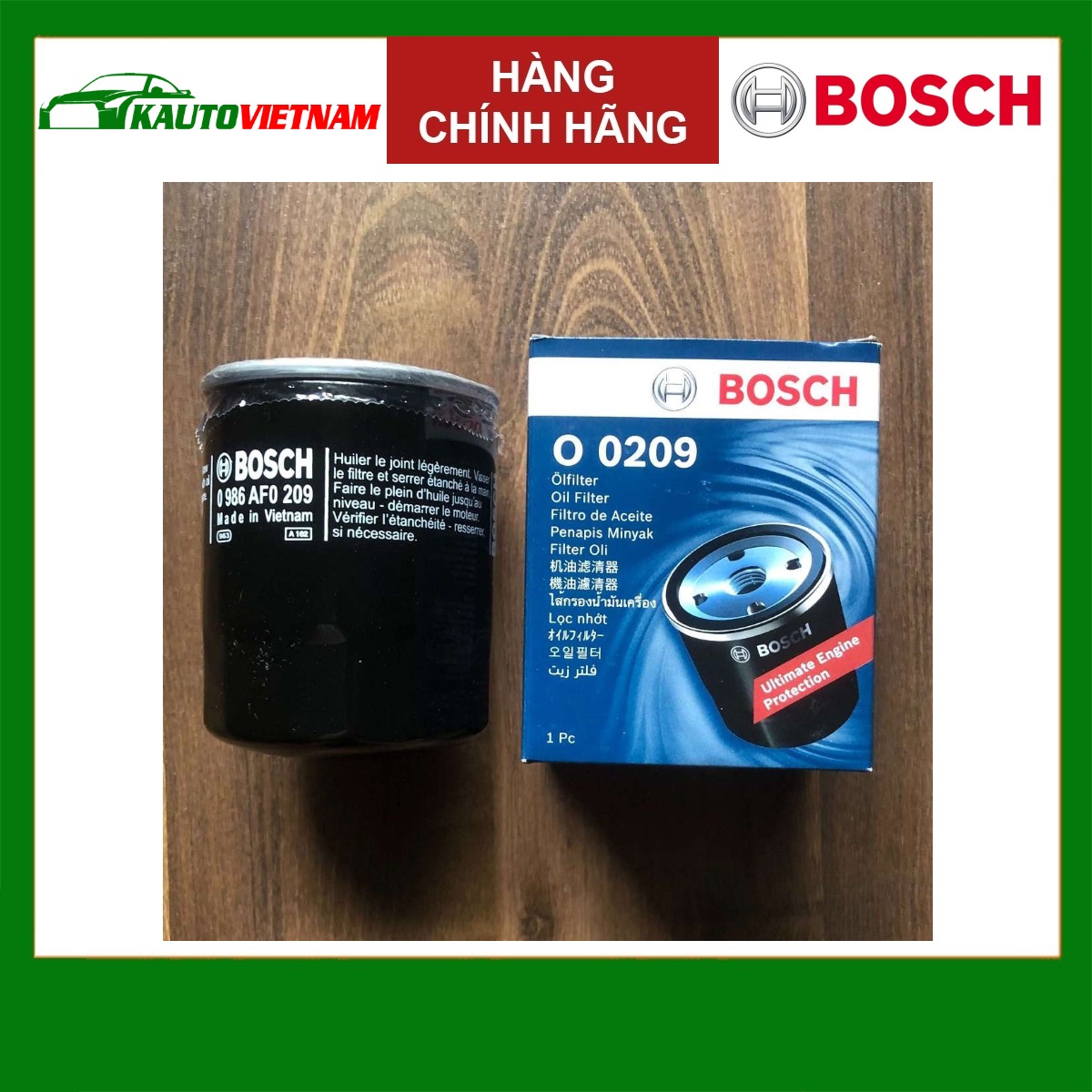 Lọc dầu động cơ Ford Mondeo 2.0i 2002-2007 chính hãng Bosch (0986AF0209) (Lọc sắt)