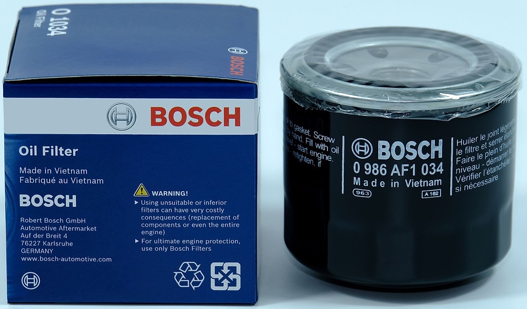 Lọc dầu động cơ Kia Forte (2008-2015); Cerato (2008-2015); Rio (2005-2017); Soul (2008+) chính hãng Bosch (0986AF1034)
