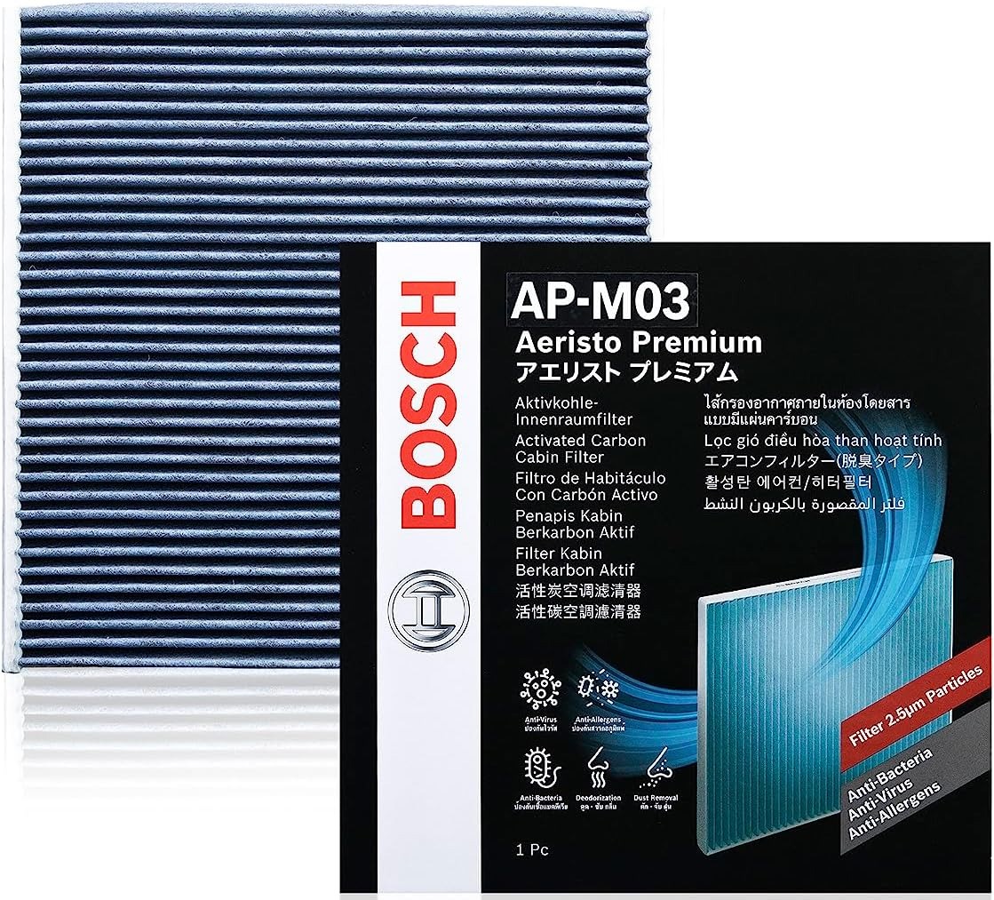 Lọc gió điều hòa Mitsubishi Mirage (2013-2019); Attrage (2014+); Xpander (2013+); Hyundai i10 (2019+) chính hãng Bosch Aeristo (0986AF7019; 1987435096)