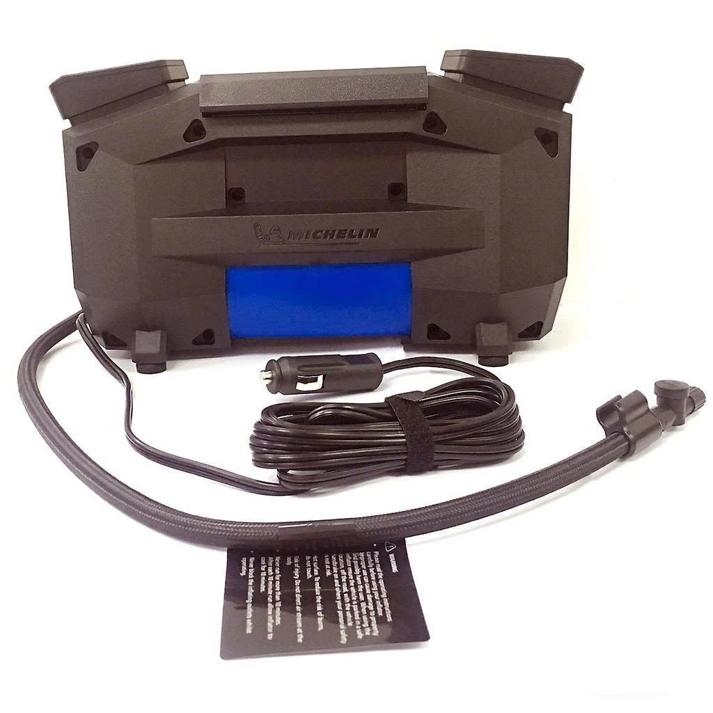 Máy Bơm Lốp Ô tô Xe Máy Michelin 12314 Kỹ thuật số 2 Piston siêu tốc Cao Cấp 12V Đa Năng Tự Ngắt (12314)