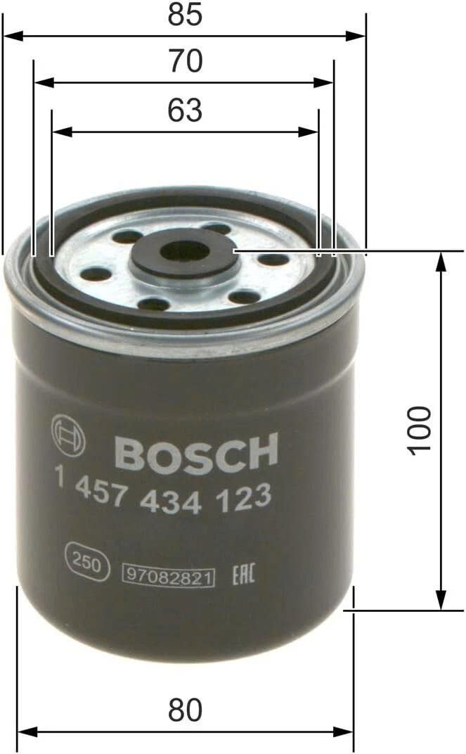 Lọc dầu động cơ MERCEDES-BENZ MB140 Diesel chính hãng Bosch (1457434123) (Lọc sắt)