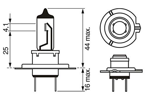 Bóng đèn hiệu năng cao Plus 120 H7 12V 55W Px26D chính hãng Bosch (1987301107) (Cặp 2 cái)