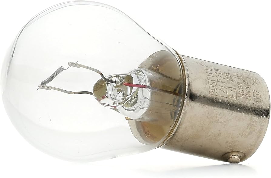 Bóng đèn phanh chân cài 1 tóc trắng P21W 12V 21W chính hãng Bosch (1987302201)