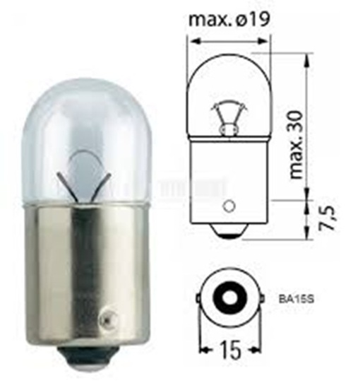 Bóng đèn R10W 24V 10W BA15s chính hãng Bosch (1987302505)