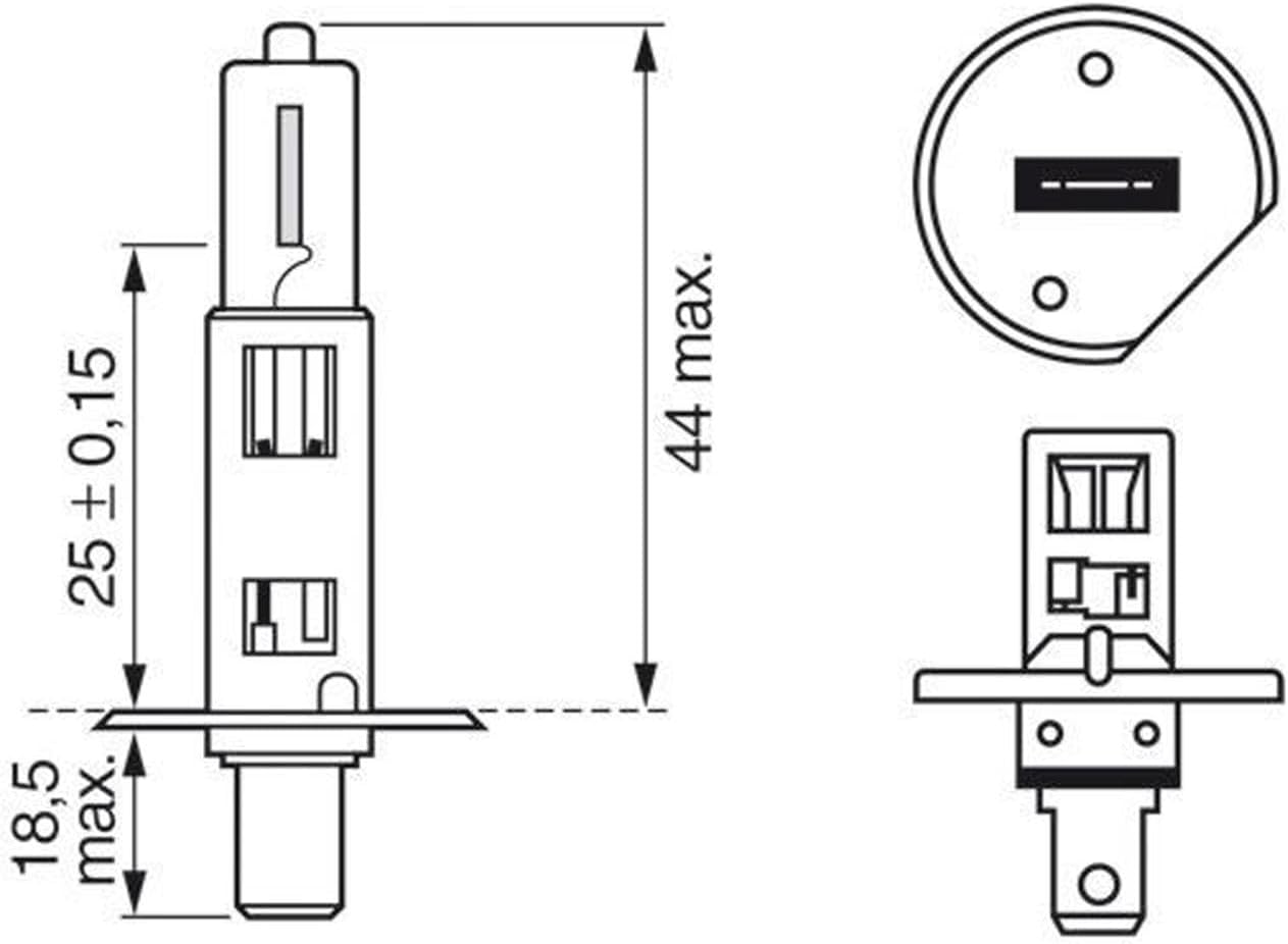 Bóng đèn Halogen ECO H1 12V 55W chính hãng Bosch (1987302801)