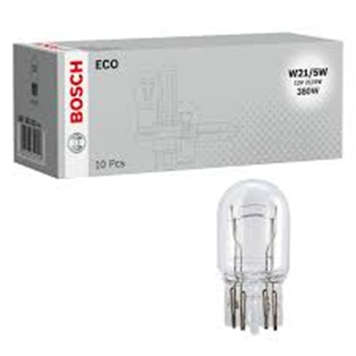 Bóng đèn phanh chân cắm T20 2 tóc trắng ECO W21/5W 12V 21/5W chính hãng Bosch (1987302823)