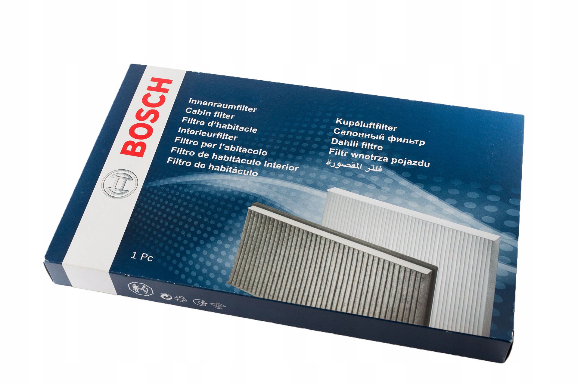 Lọc gió điều hòa Mercedes Benz Sprinter 208, 211, 216 Cdi 1995-2006; Mercedes Benz Sprinter 308, 311, 313, 314 Diesel 2000-2006; Mercedes Benz Sprinter 408, 410, 412, 413, 414 Diesel 1997-2006 chính hãng Bosch Aeristo (1987432043)