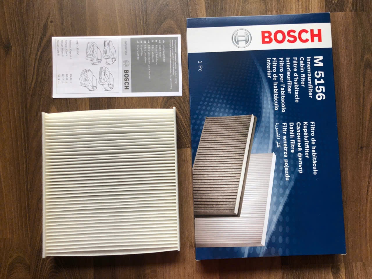 Lọc gió điều hòa Nissan Almera 1.0 (2021+); Juke II chính hãng Bosch Aeristo (1987435156)