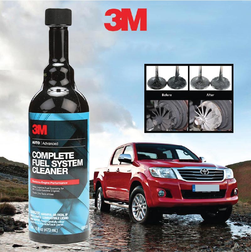 Dung dịch làm sạch kim phun, buồng đốt động cơ xăng 3M Complete Fuel System Cleaner 473ml (08813)