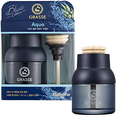 Nước hoa ô tô Bullsone Pháp Grasse Diffuser Blue Aqua chính hãng sản xuất tại Hàn Quốc 100% tinh dầu thiên nhiên - Mùi Hương thơm từ đại dương