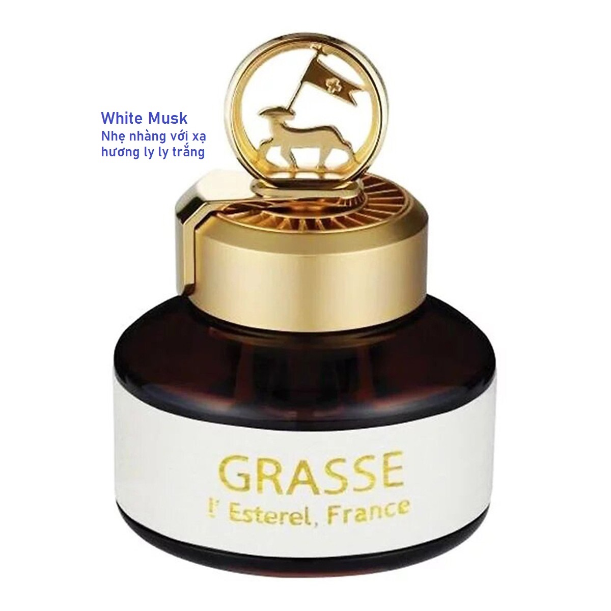 Nước hoa ô tô Bullsone Pháp Grasse L' Esterel White Musk chính hãng sản xuất tại Hàn Quốc 100% tinh dầu thiên nhiên - Mùi xạ hương ly ly trắng