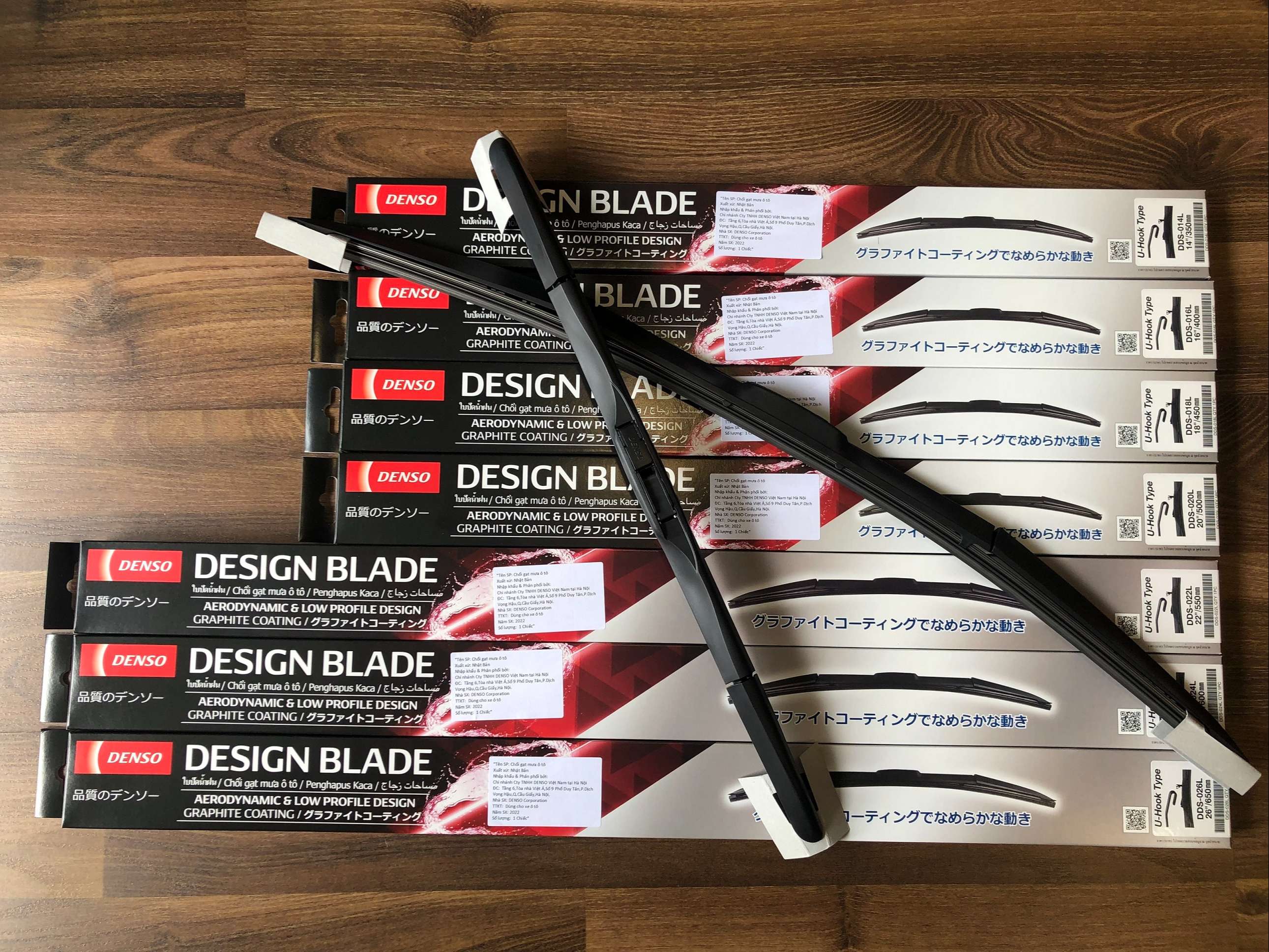 Gạt mưa Xe Tải Hyundai Porter 2013 Denso DDS 3 khúc cao cấp chính hãng 22 & 18inch - Bộ 2 cái