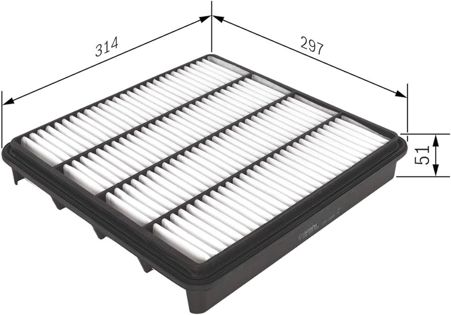 Lọc gió động cơ Toyota Land Cruiser 4.6, 4.7, 5.7 (2007-2021); Lexus LX570 (2007-2021) chính hãng Bosch (F026400296)