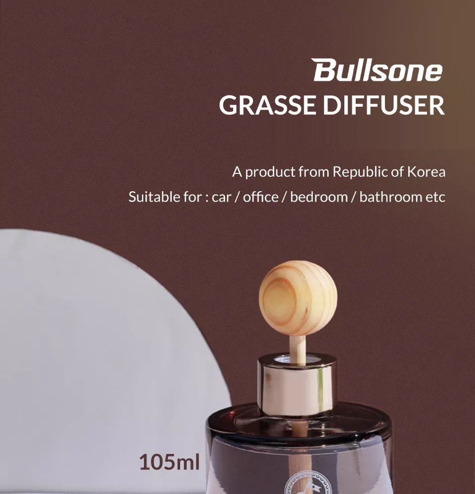 Nước hoa ô tô Bullsone Pháp Grasse Diffuser Nature in the Garden chính hãng sản xuất tại Hàn Quốc 100% tinh dầu thiên nhiên - Mùi hương rừng