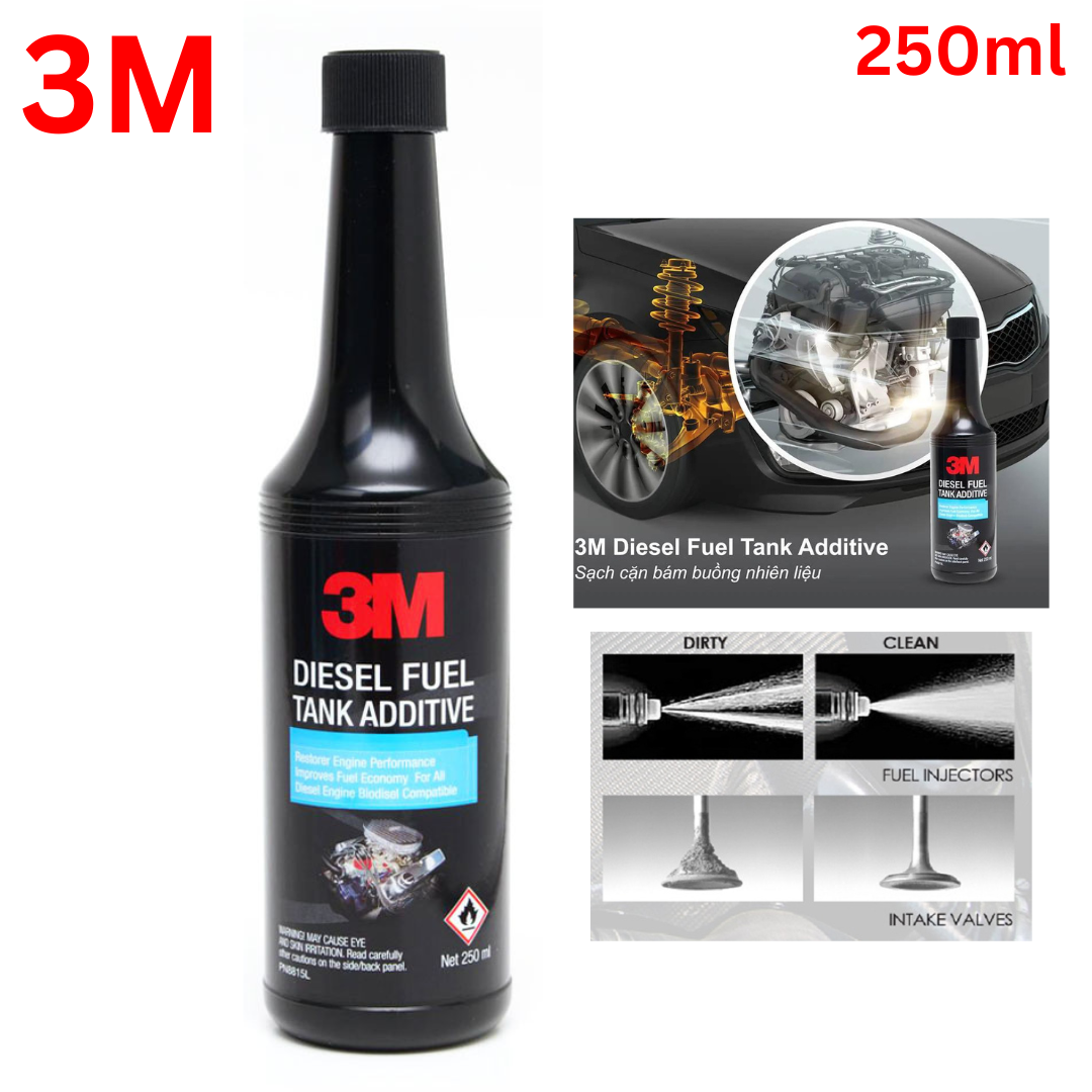 Dung dịch làm sạch kim phun, buồng đốt động cơ dầu 3M Diesel Fuel Tank Additive 250ml (08815)