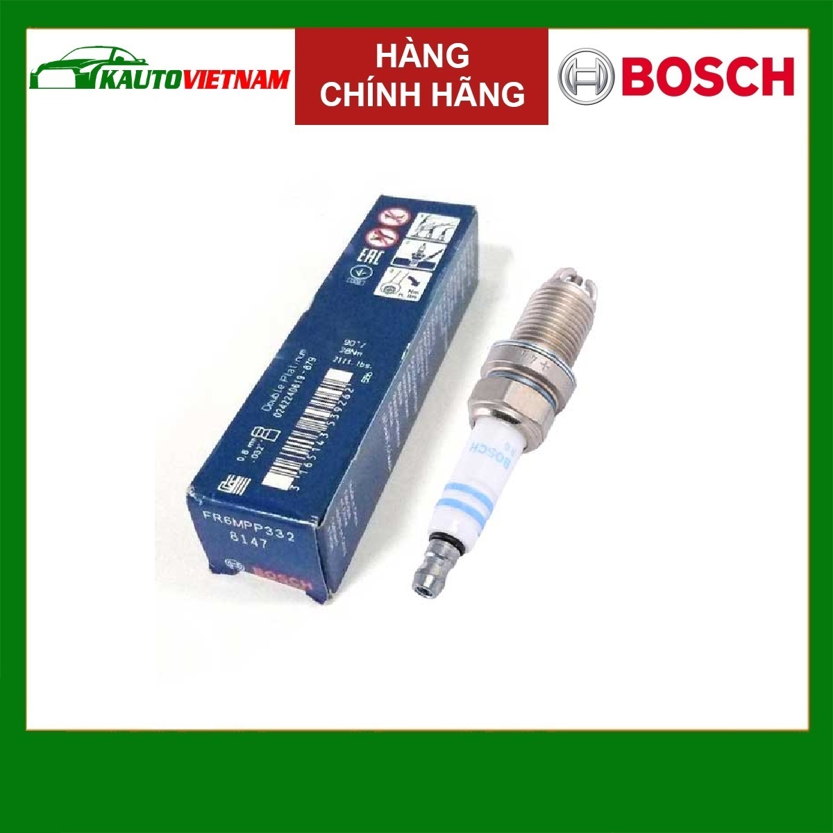 Bugi Mercedes Benz E Class W211 (E200 1.8); C180 chính hãng Bosch Double Platinum YR6MPP332 (0242240619)