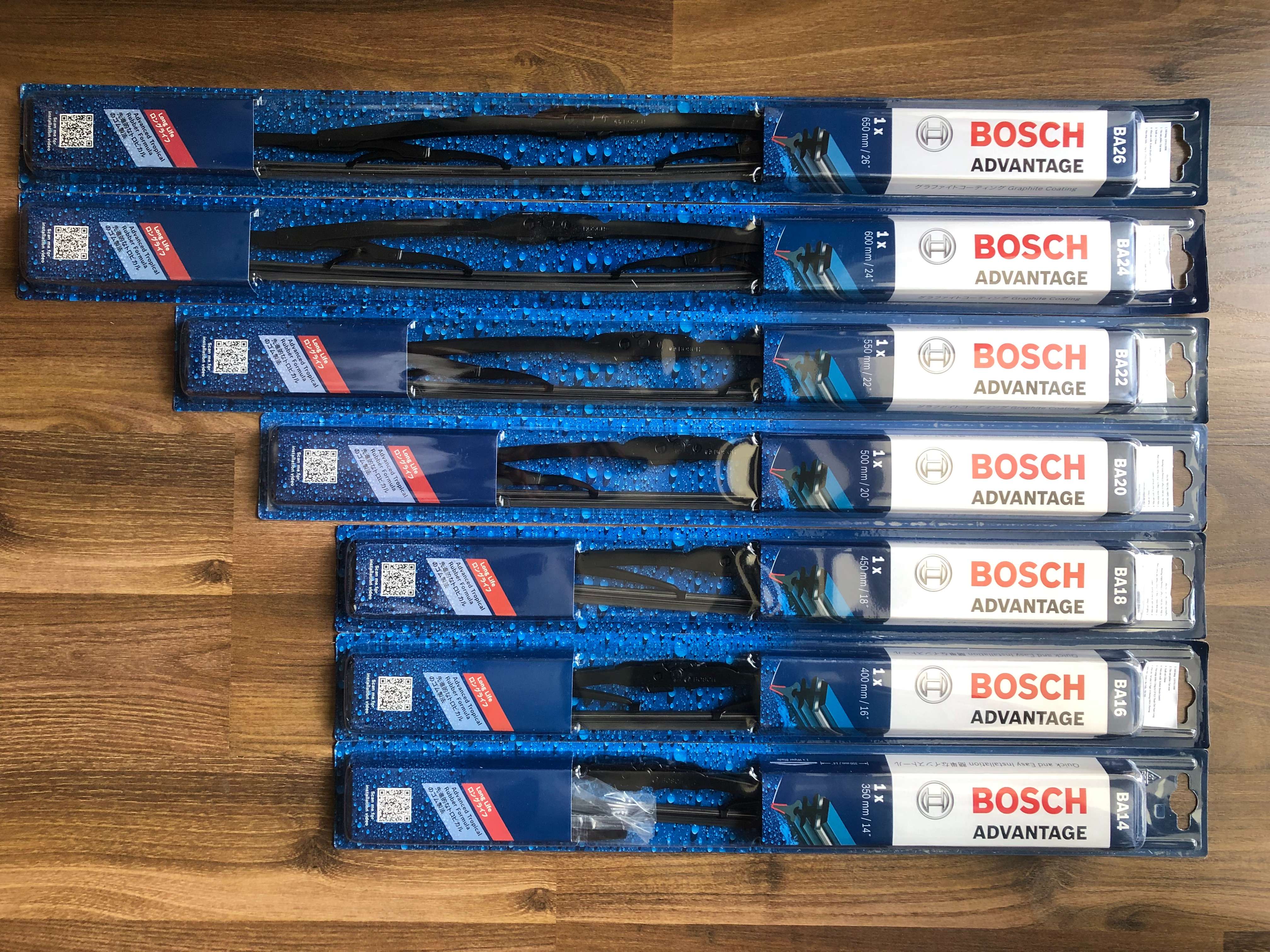 Gạt mưa xe tải 3 chân Isuzu FVM 1500 Bosch ADVANTAGE BA xương sắt hàng chính hãng 20inch 20inch 20inch - Bộ 3 cái