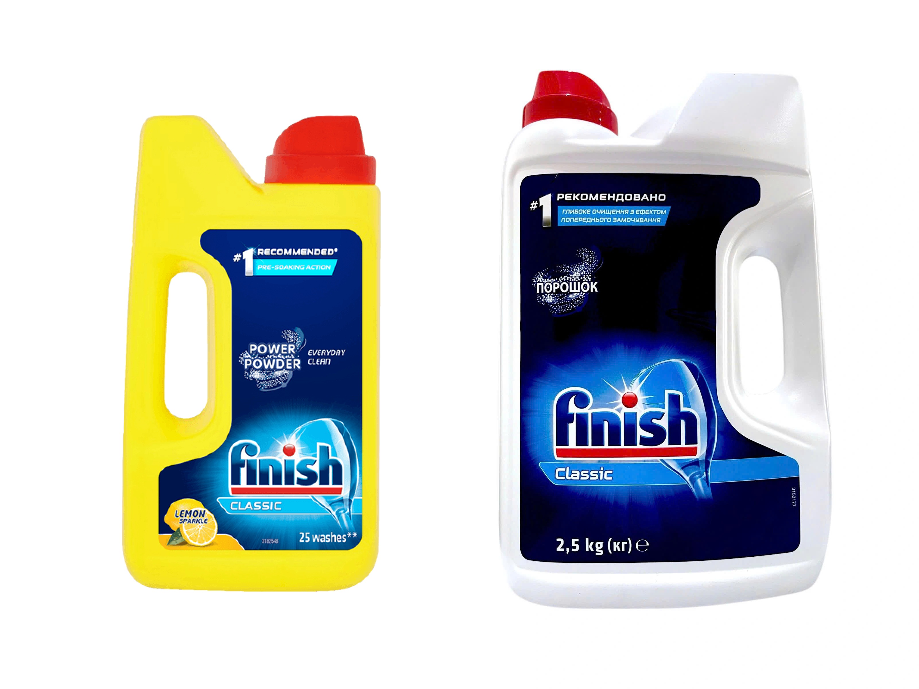 Bột rửa bát Finish can 1kg; 2.5kg - Mùi hương Regular; Lemon