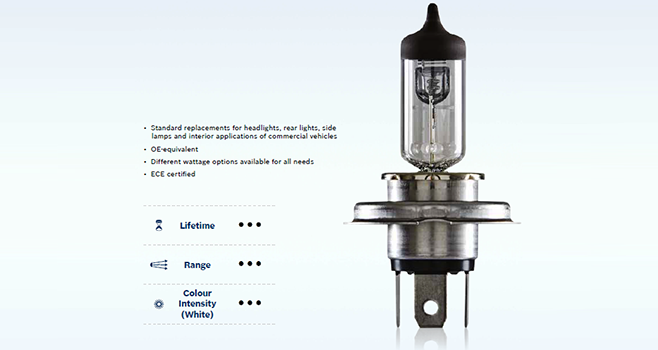 Bóng đèn Halogen ECO H4 12 V 60/55 W chính hãng Bosch (1987302803)