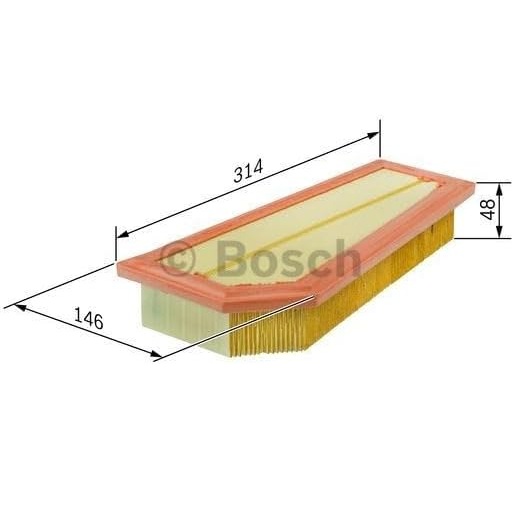 Lọc gió động cơ Mercedes Benz C Class W204 (2009-2015); E Class W212 (2009-2016); SLK (2011-2015) chính hãng Bosch (F026400134)