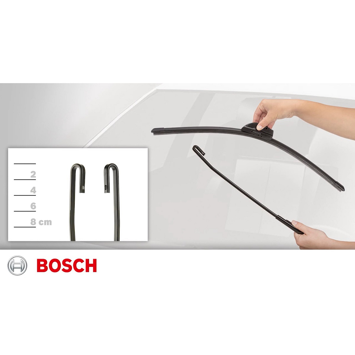 Gạt mưa Vinfast VF8 (2022+) Bosch CLEAR ADVANTAGE BCA xương mềm chính hãng 18inch & 26inch - Bộ 2 cái