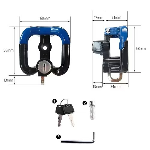 Móc treo đồ xe máy, khóa chống trộm mũ bảo hiểm