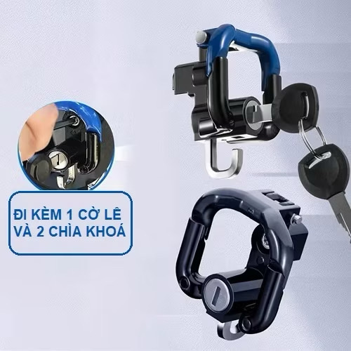 Móc treo đồ xe máy, khóa chống trộm mũ bảo hiểm