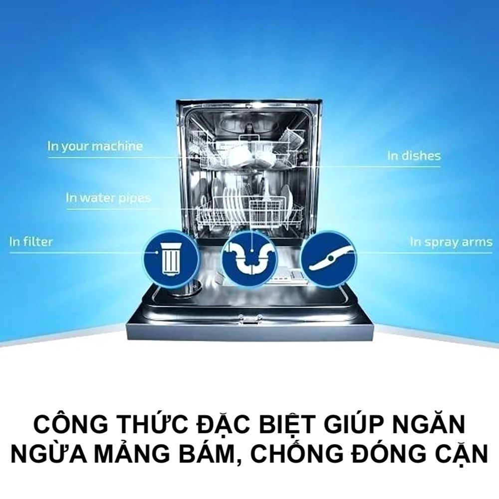 Muối làm mềm nước Finish 1kg