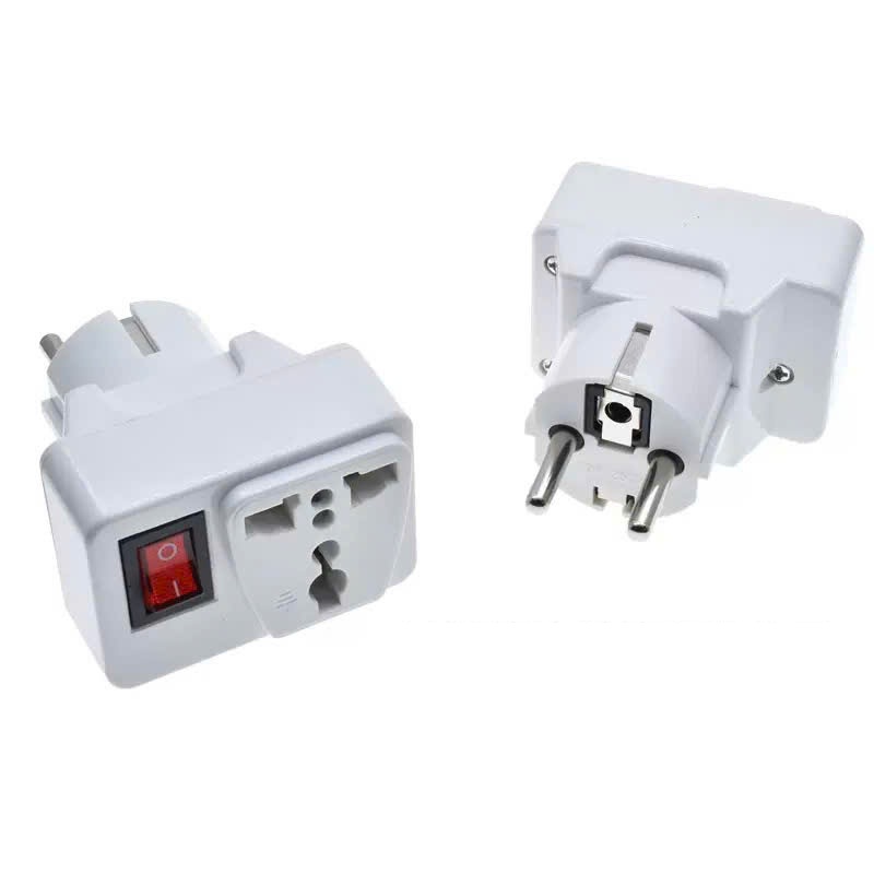 Ổ Cắm Chuyển Đổi Đa Năng Có Công Tắc Bật/Tắt Tiện Lợi - Công Suất 2000W, Nhựa ABS Cao Cấp