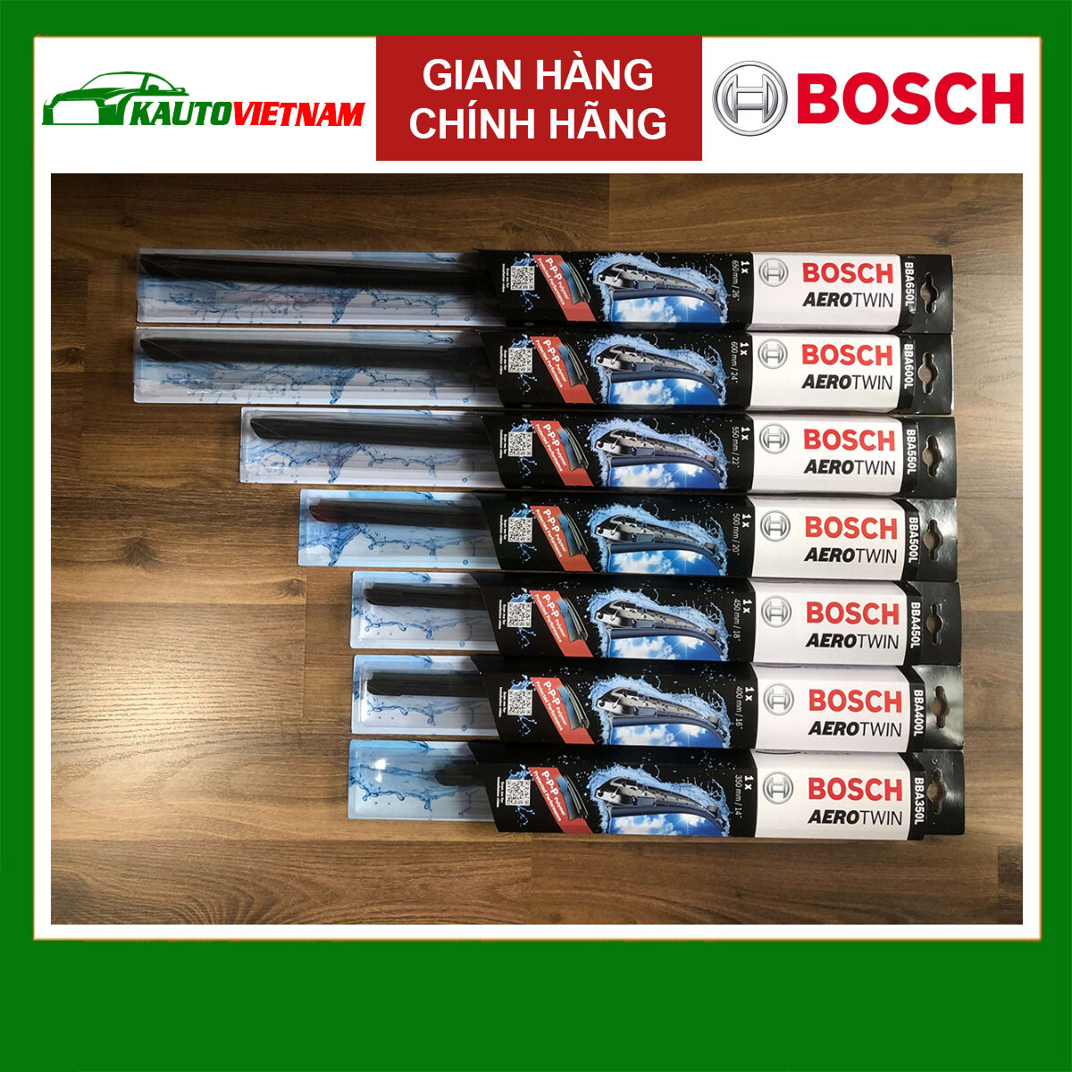 Gạt mưa Lexus GS350 Bosch AEROTWIN BBA xương mềm cao cấp hàng chính hãng - Bộ 2 cái