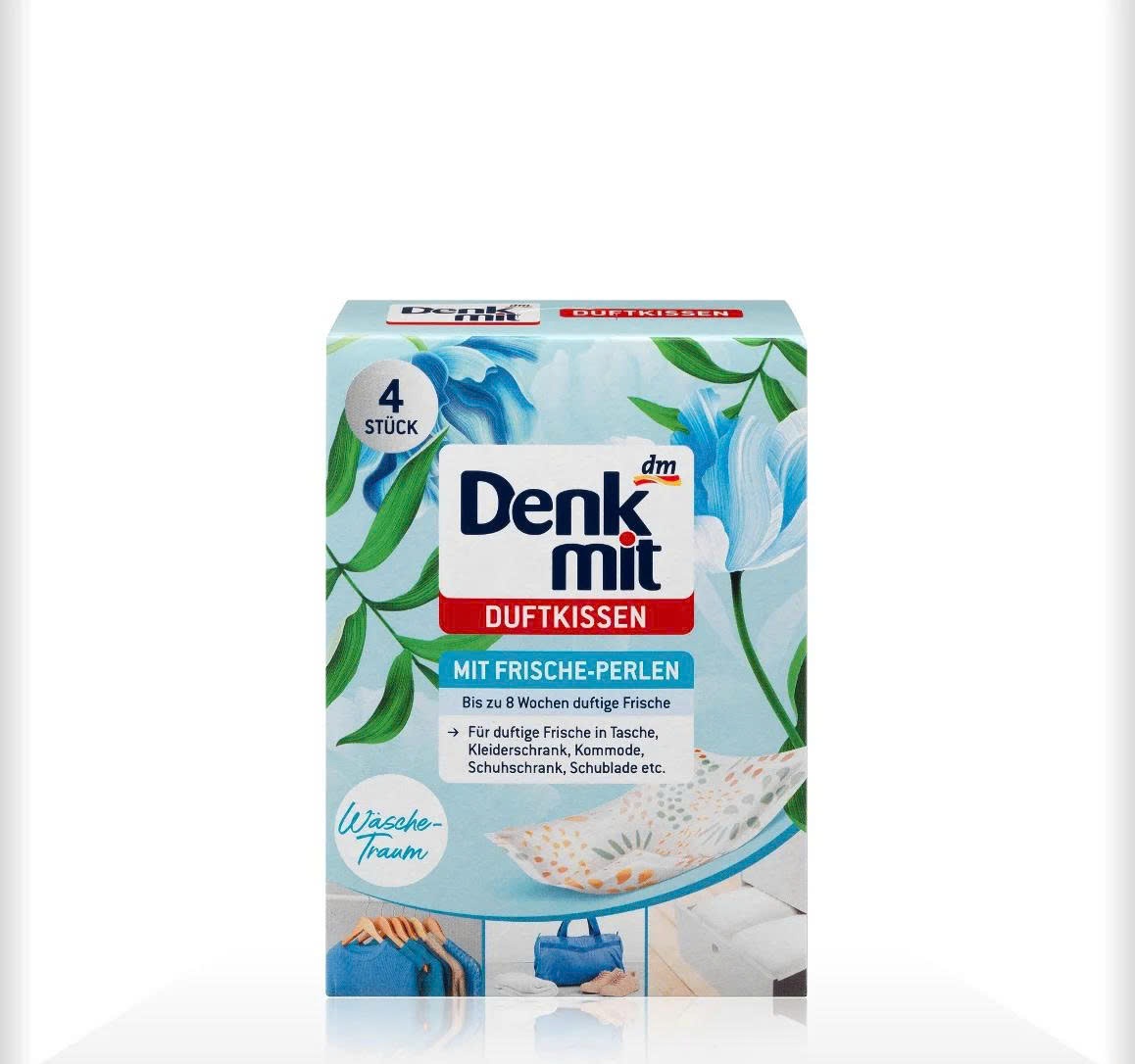 Túi thơm quần áo Denkmit Duft Kissen, hộp 4 túi - Nhập khẩu Đức