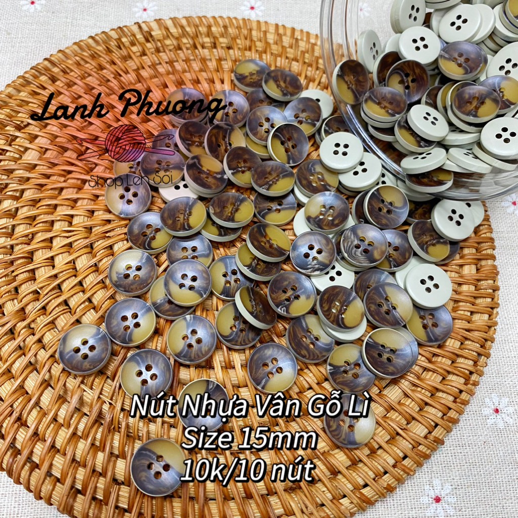 ⚫️Nút Nhựa Vân Gỗ Lì (set 10 cái)