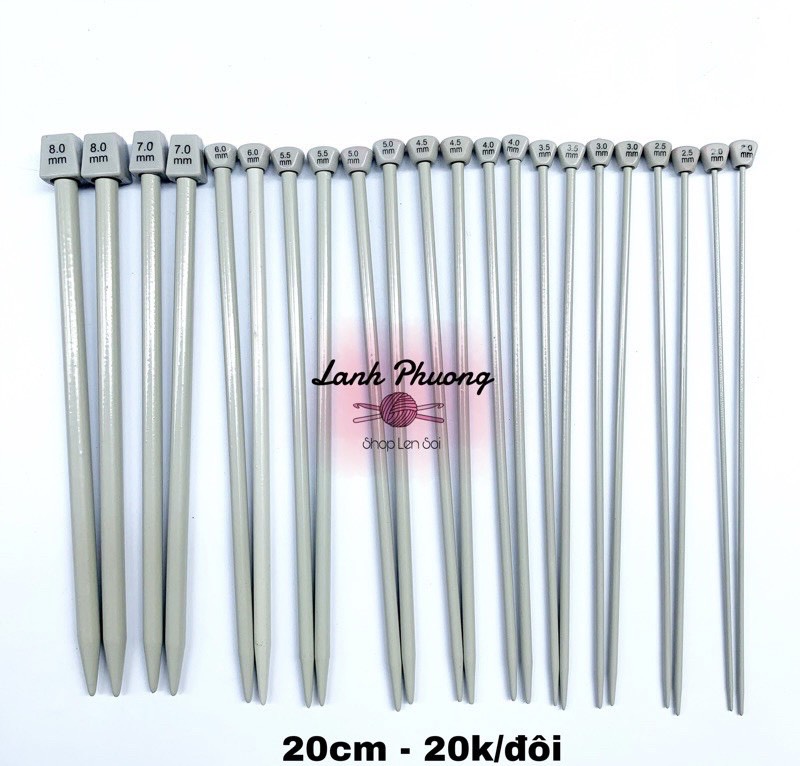 Kim Đan Thẳng 20cm Xám Tráng Men