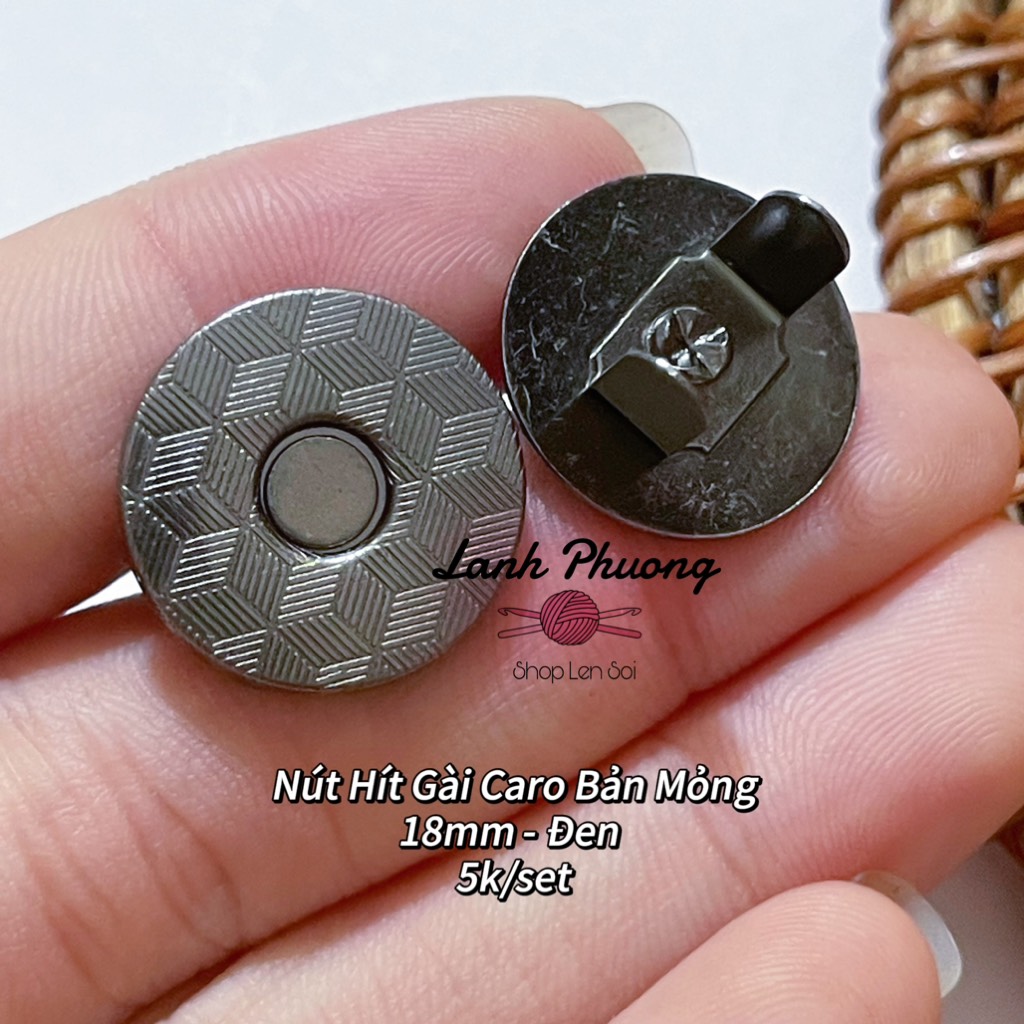Nút Hít Gài Caro Mỏng 18mm