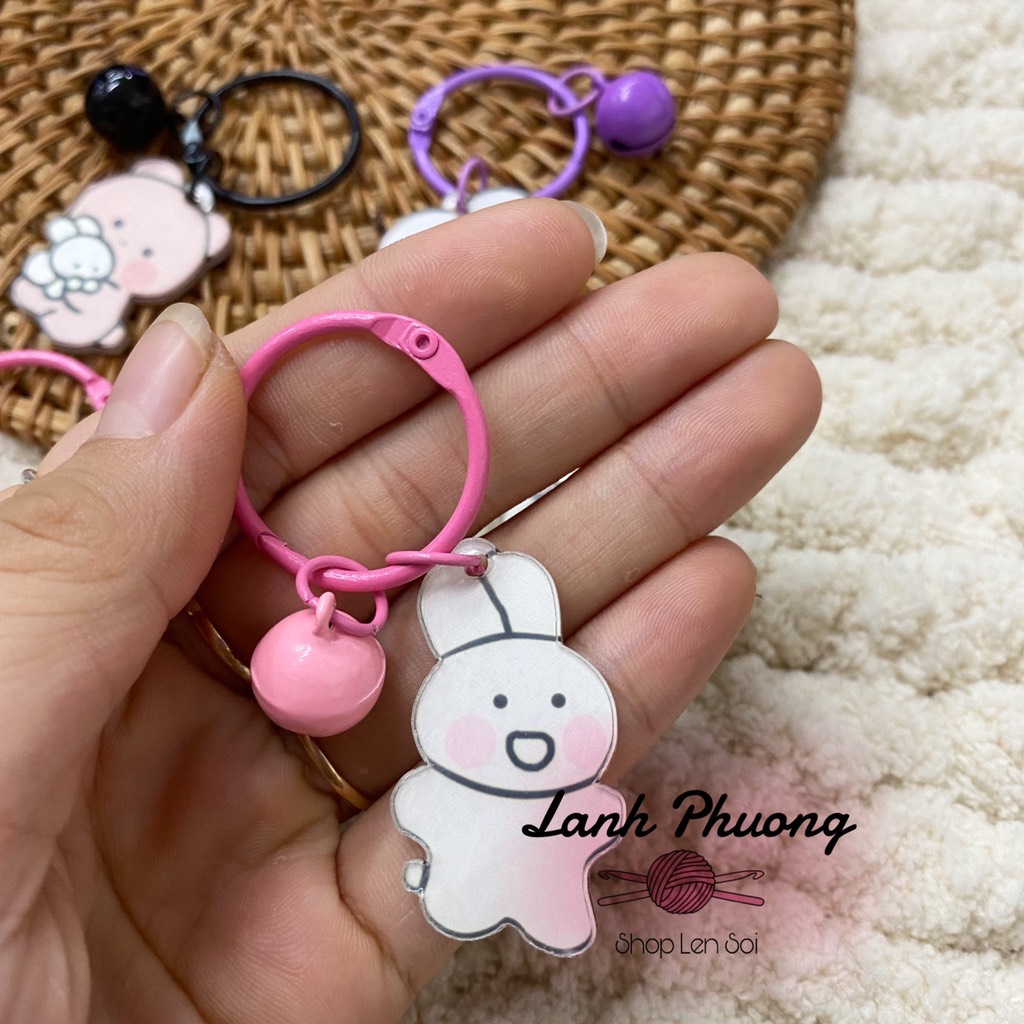 Móc Khoá Gắn Mica Hoạt Hình (1cái)