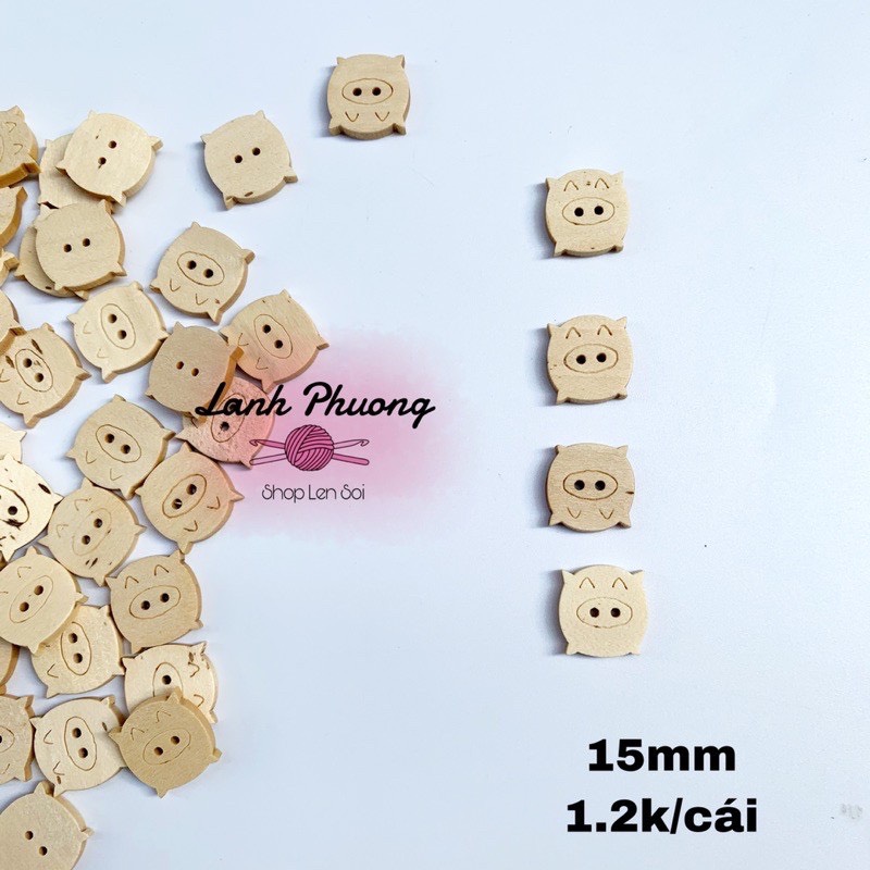 ⚫️Nút Gỗ Heo (set 10 cái)
