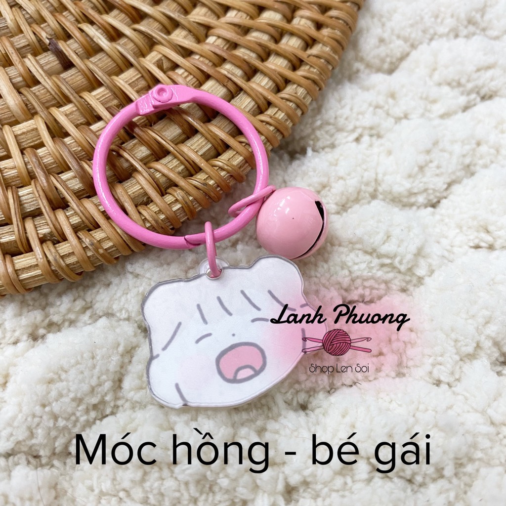 Móc Khoá Gắn Mica Hoạt Hình (1cái)