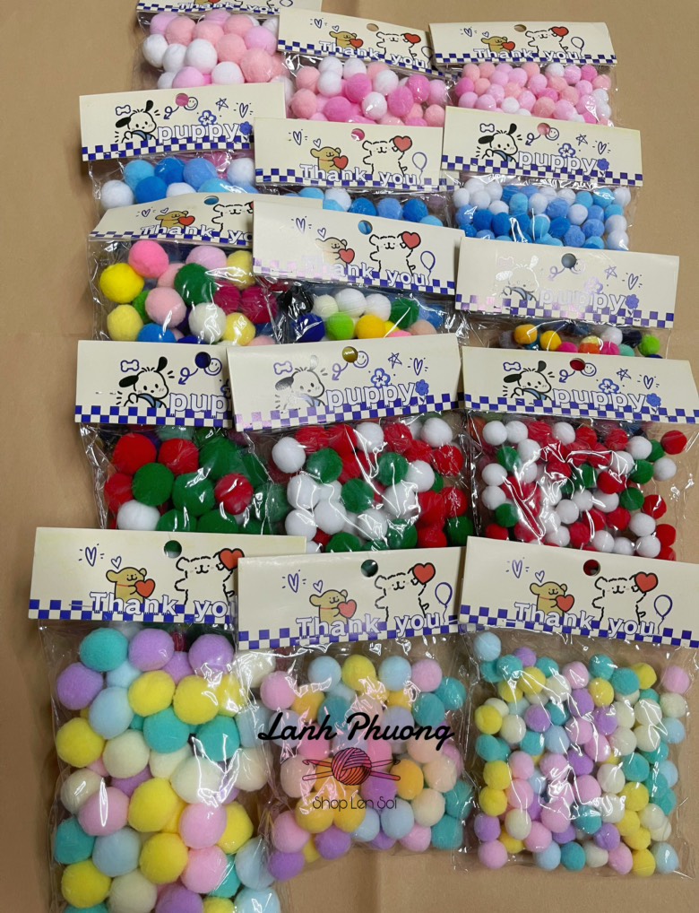 Gói Pompom Hạt Trang Trí