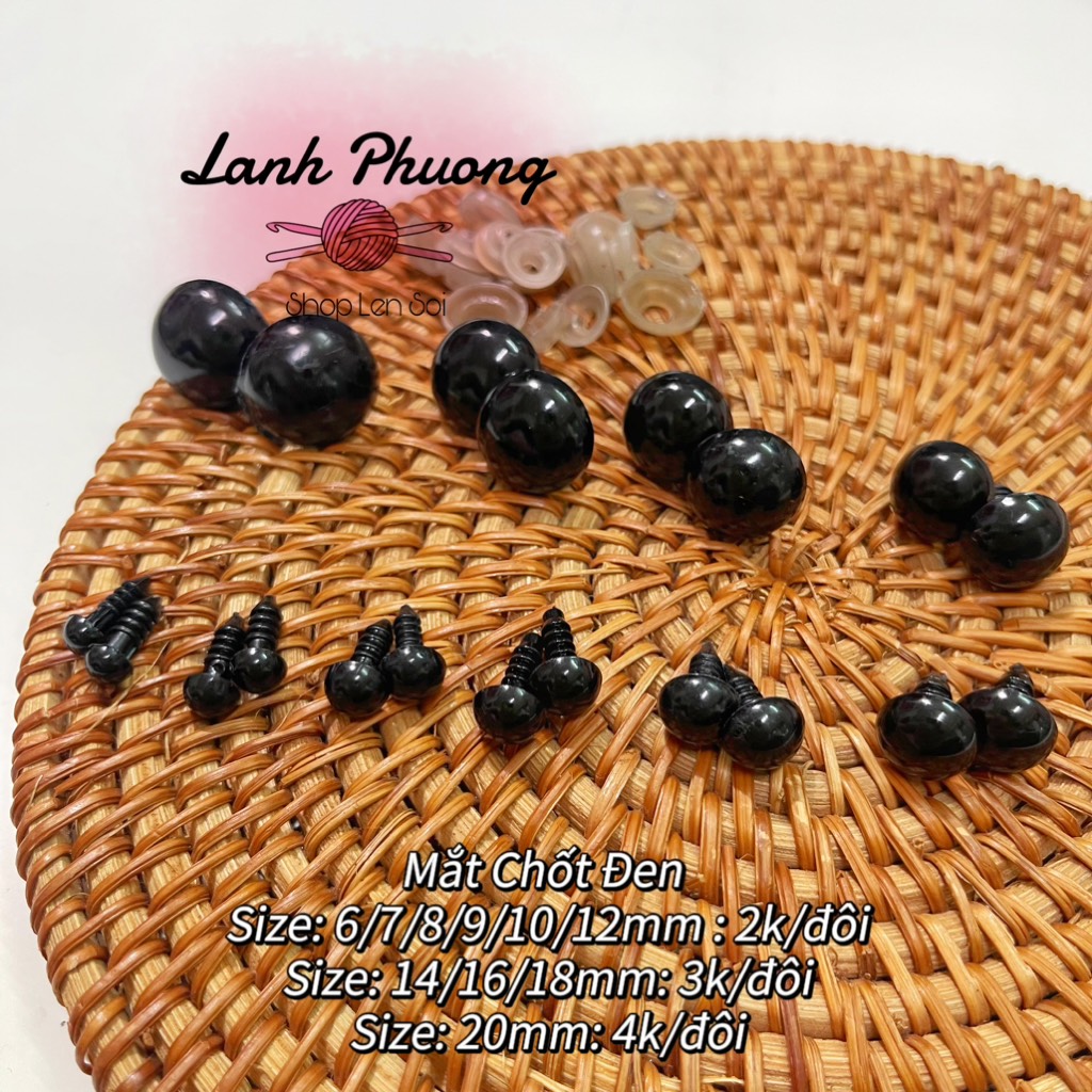 ⚫️Mắt Chốt Đen (set 10 đôi)