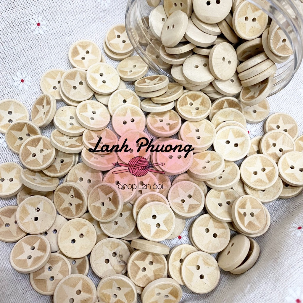 ⚫️Nút Gỗ Ngôi Sao (set 10 cái)