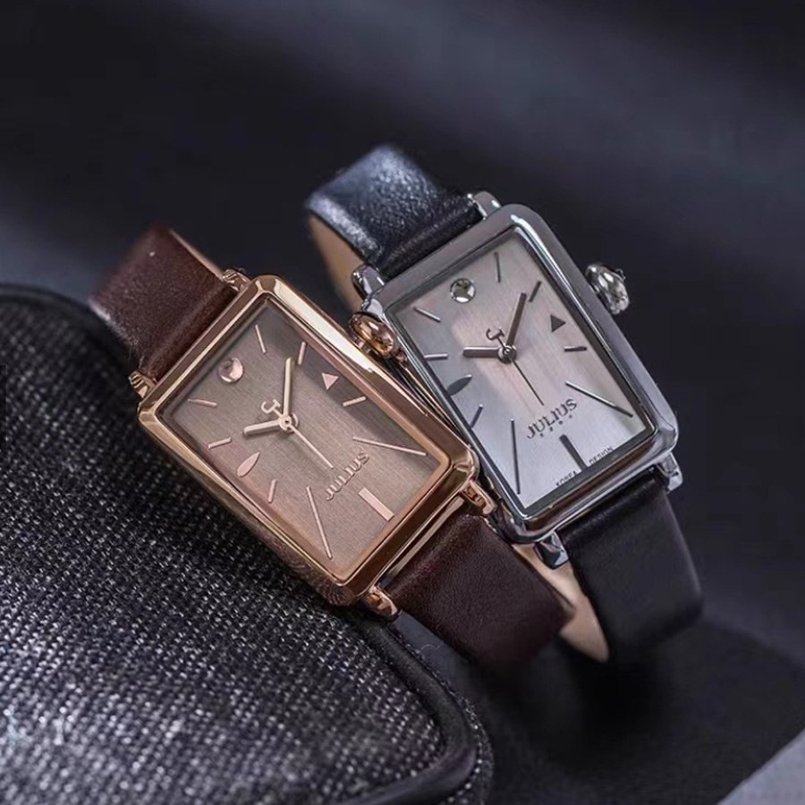 Đồng Hồ Nữ JA-941E Julius Hàn Quốc Dây Da (Nâu)