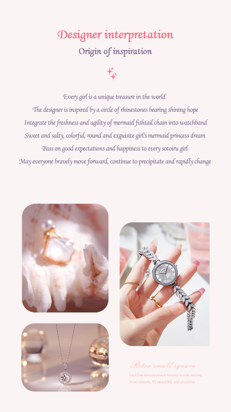 Đồng Hồ Nữ GAIDU KD-2308 Dây Thép (Trắng Bạc)