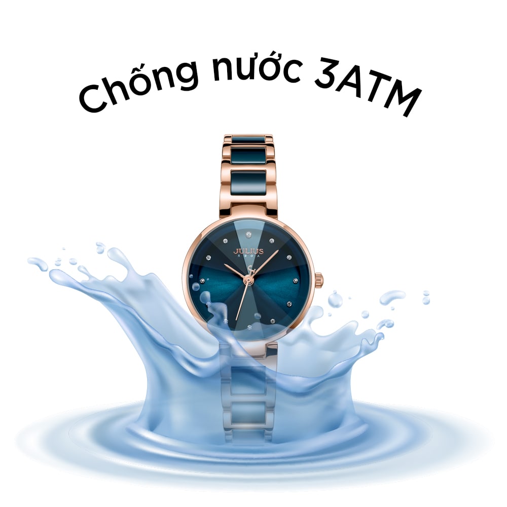 Combo Phụ Kiện Đồng Hồ Nữ JA-1209C +Lắc Nơ ESME ES214