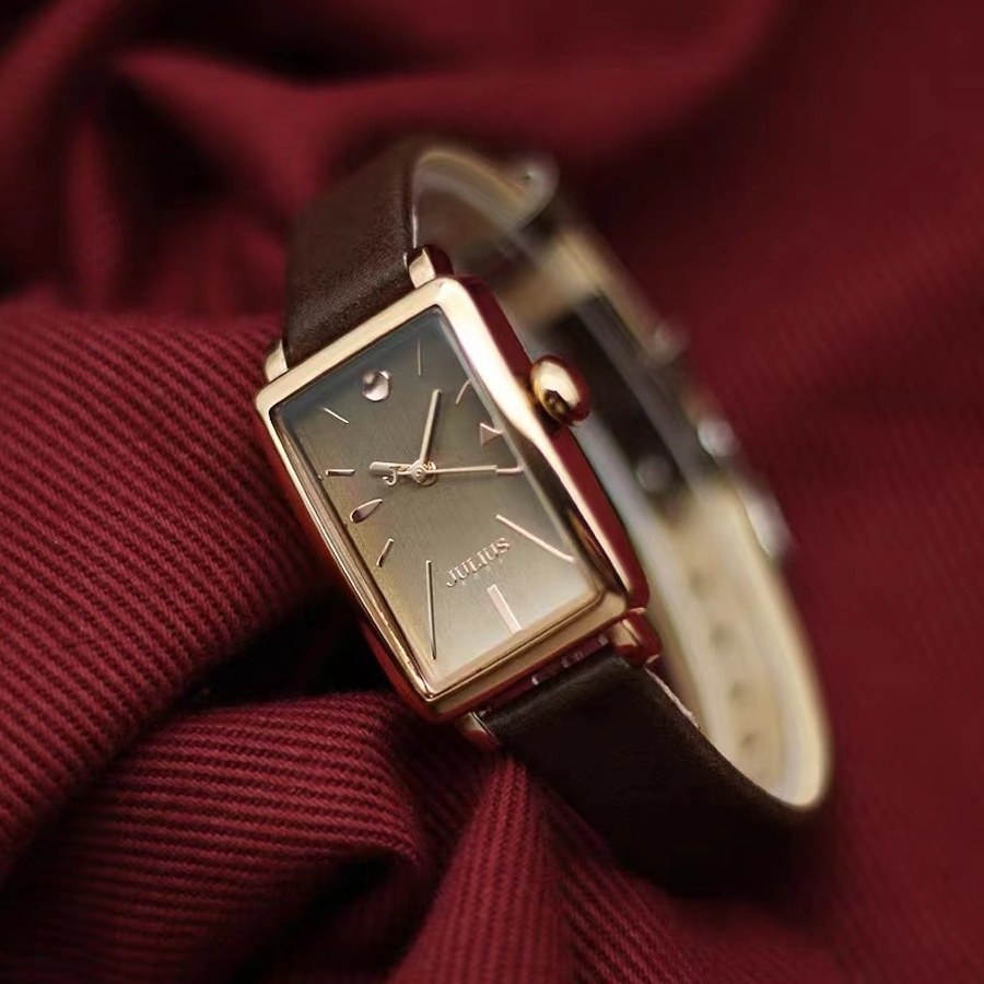 Đồng Hồ Nữ JA-941E Julius Hàn Quốc Dây Da (Nâu)