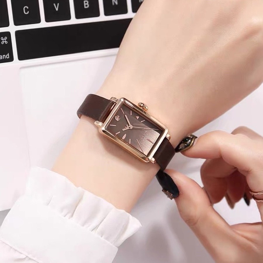 Đồng Hồ Nữ JA-941E Julius Hàn Quốc Dây Da (Nâu)