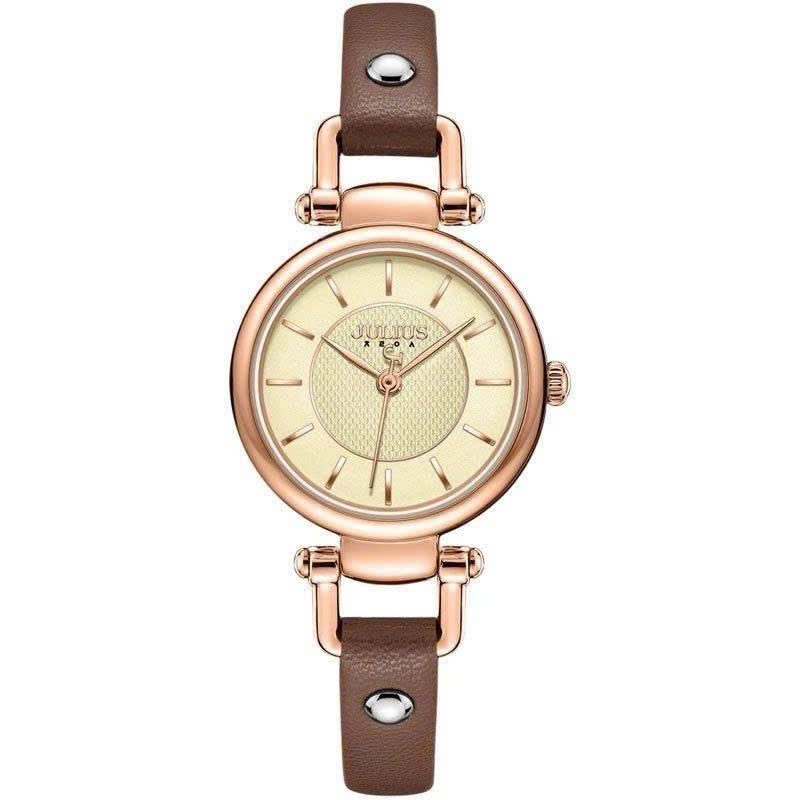 Đồng Hồ Julius JA-1420B Hàn Quốc Dây Da(Nâu)