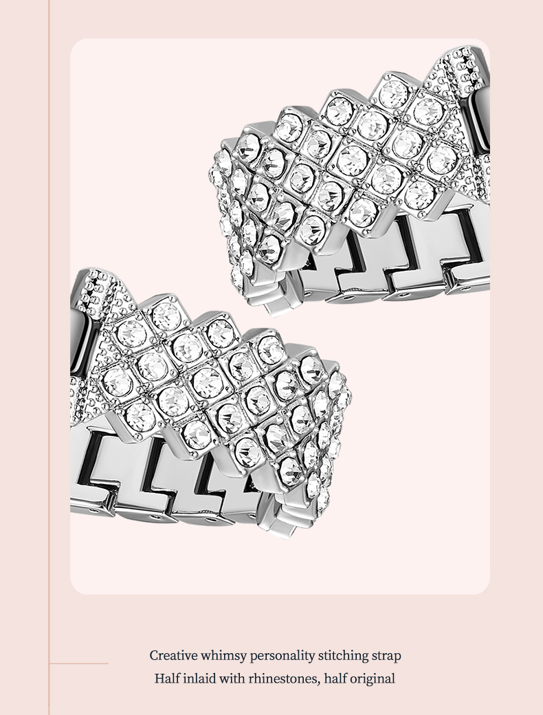 Đồng Hồ Nữ ABORNI YBN-3015 Dây Thép ( Trắng Bạc )