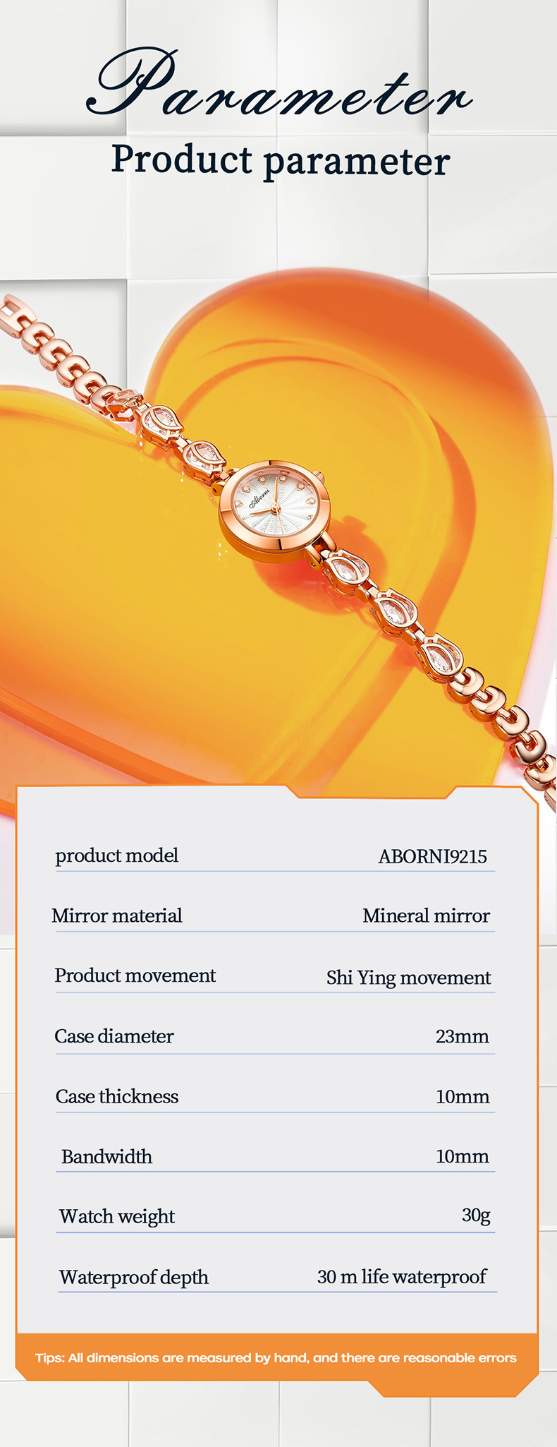 Đồng Hồ Nữ ABORNI YBN-9215 ( 1 MÀU )